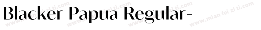 Blacker Papua Regular字体转换